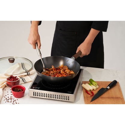 12-inch, Carbon Steel, Wok With Lid