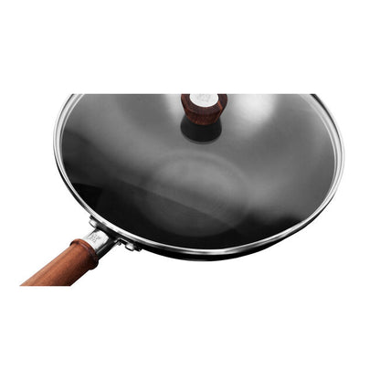 12-inch, Carbon Steel, Wok With Lid