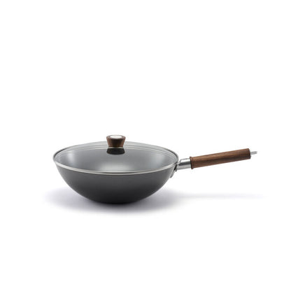 12-inch, Carbon Steel, Wok With Lid