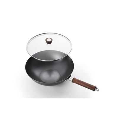 12-inch, Carbon Steel, Wok With Lid